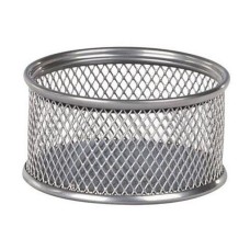 Підставка для скріпок 80х80х40 мм металева срібна, ТМ Buromax