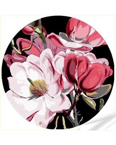 Картина за номерами на вінілі «Ніжність магнолії» 30х30 см, ТМ Strateg