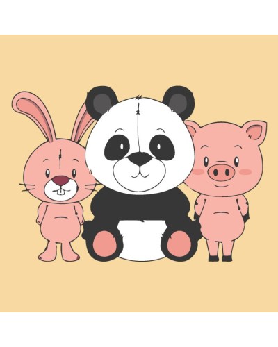 Картина за номерами «Несподіване об'єднання» 20х20 см, ТМ Strateg