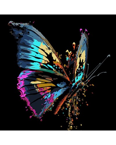 Картина за номерами «Кольоровий метелик» 40х40 см, ТМ Strateg