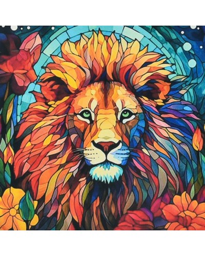 Набір з алмазною мозаїкою «Вітражна могутність» 30х30 см, ТМ Strateg