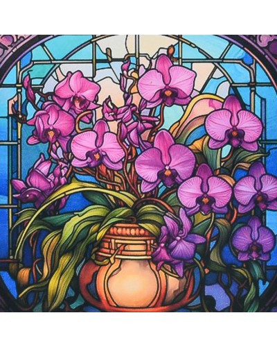 Набір з алмазною мозаїкою «Магія орхідей» 30х30 см, ТМ Strateg