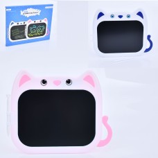 LCD планшет «Кіт» 28х22,5 см 10 дюймів кольоровий з пличкою, на батарейці, в асортименті, у коробці 28,5х23х1см