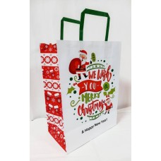 Пакет паперовий з ручками Крафт, білий, 25х15х34,5 см