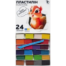 Пластилін дитячий на 24 кольори по 8 г, Творчість