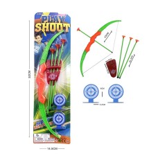 Лук 43 см, 3 стріли 26,5 см та мішень 6х5 см, на планшетці 52х14,5 см