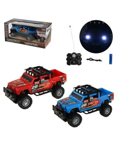 Джип 19 см р/к на акумуляорі зі світлом, у коробці 26х12,5х12,5 см