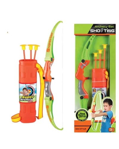 Набір іграшковий: лук 60 см з 3 стрілами та колчаном, у коробці 65,5х24,5х5 см