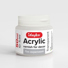 Лак акриловий глянцевий 50 мл, ТМ Ідейка