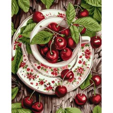 Картина за номерами «Свіжість вишні» 40х50 см, ТМ Ідейка