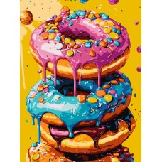 Картина за номерами «Смачненькі пончики» 30х40 см, ТМ Ідейка
