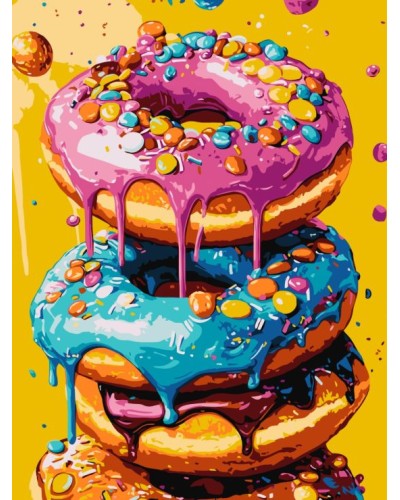 Картина за номерами «Смачненькі пончики» 30х40 см, ТМ Ідейка