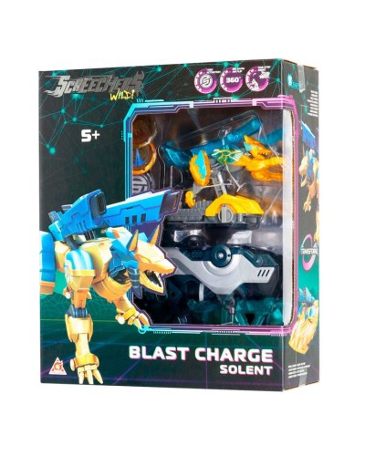 Ігровий набір Screechers Wild! «Солент»: запускалка-бластер, машинка-трансформер та 3 диски, у коробці 25х10х30 см