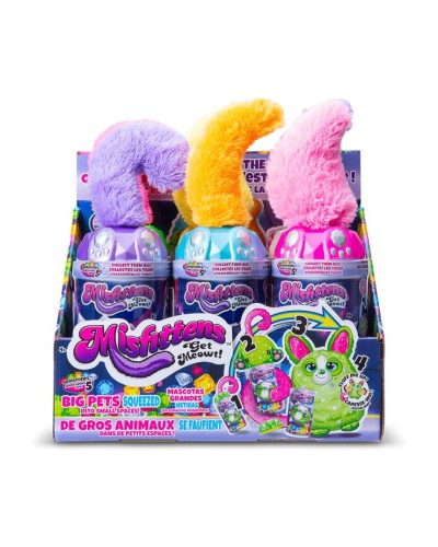 М'яка іграшка MISFITTENS «Gemstones» Звірятко в банці 23 см, в асортименті, колекція з 6 героїв