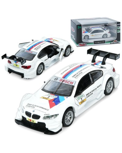 Машина «BMW M3» 11 см 1:42 металева інерційна з дверима, що відчиняються та гумовими колесами, у коробці 14,5х7х6,5 см, АвтоСвіт