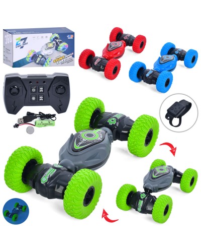 Перевертиш 28 см р/к 2.4G на акумуляторі зі світлом, USB та гумовими колесами, керування браслетом, в асортименті, у коробці 27х15х12,5 см