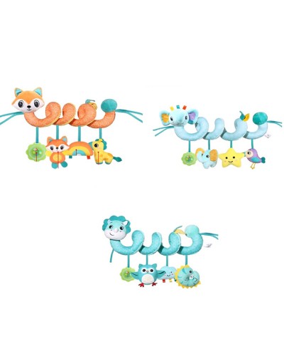 Підвіска на ліжечко «Тварина» 58 см спіралевидна з пискавко та брязкальцем, в асортименті, у пакеті 23х20 см