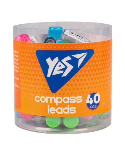 Грифель для циркуля 1,5 мм у тубусі 3 шт, ТМ Yes