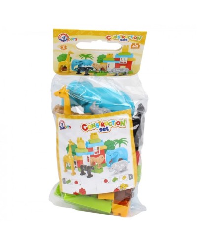 Конструктор «Звірі тропіків» з 40 деталей з фігурками, у пакеті 37х15х11 см, ТМ Технок