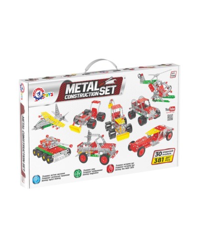 Конструктор металевий «Мегауніверсал» на 381 деталі, у коробці 49х30х4,5 см, ТМ Технок