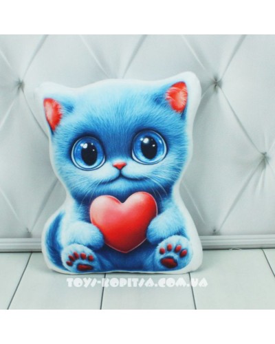 М`яка іграшка «Котик із серцем 1» 25х20 см, ПП Копиця
