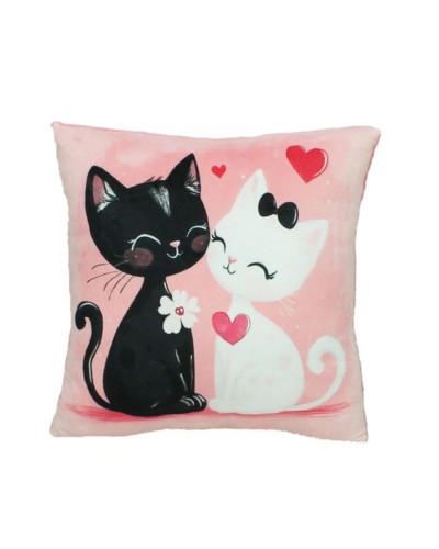 М`яка іграшка «Подушка Щасливі 3» 28х28 см з принтом, ПП Копиця