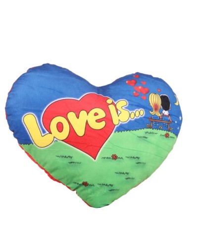 М`яка іграшка «Подушка Серце Вітальне 2» 30х29 см синя, ПП Копиця