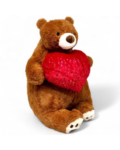М`яка іграшка «Товстунчик Міша 1 з серцем» 64 см, ПП Копиця