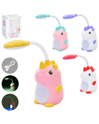 Нічник «Єдиноріг» 27,5 см зі світлом та USB, 2 режими, на акумуляторі, в асортименті, у коробці 10х14х8,5 см