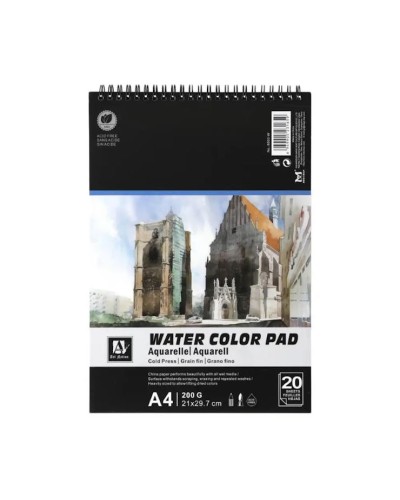 Скетчбук «Art Nation» для акварелі А4 на 20 сторінок 200 г/м2 на спіралі, ТМ J.Otten