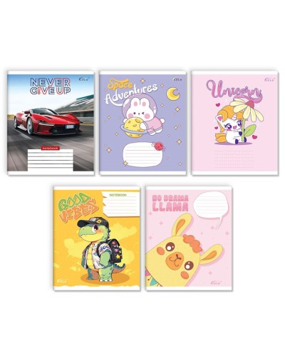 Зошит на 12 аркушів у клітинку «Мікс», №3505 ТМ Gold Brisk