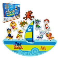 Дерев'яна іграшка «Paw Patrol»: човен 25х2,5х17 см 9 фігурок 5,5х4х2 см, у коробці 26,5х3х23 см