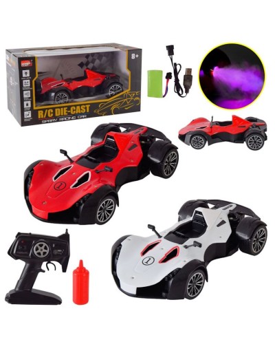 Машина гоночна 31 см р/к на акумуляторі зі світлом звуком та парою, в асортименті, у коробці 41,5х21,5х21,5 см