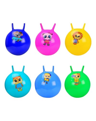 М'яч для фітнесу з ріжками 45 см 350 г, в асортименті