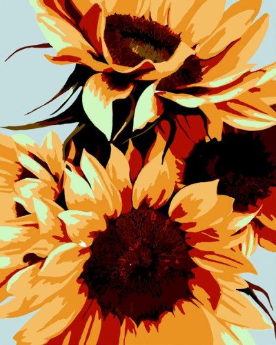 Картина за номерами «Стіглі соняхи», 40х50, ТМ ZiBi