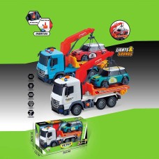 Машина «Автовоз» металева зі світлом та звуком на батарейці, у коробці 36х13х20,5 см, АВТОПРОМ