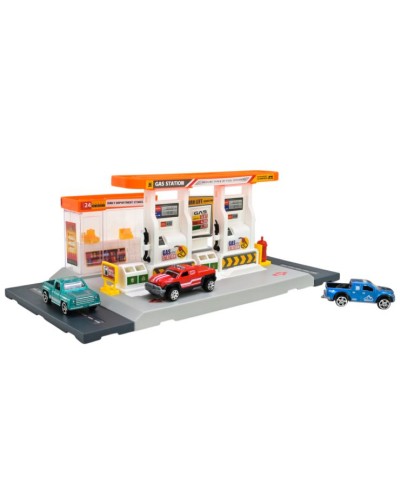 Паркінг «СТО» 34х17х15,5 см: на 24 елементи з машинками, у коробці 30х23,5х6 см, АВТОПРОМ