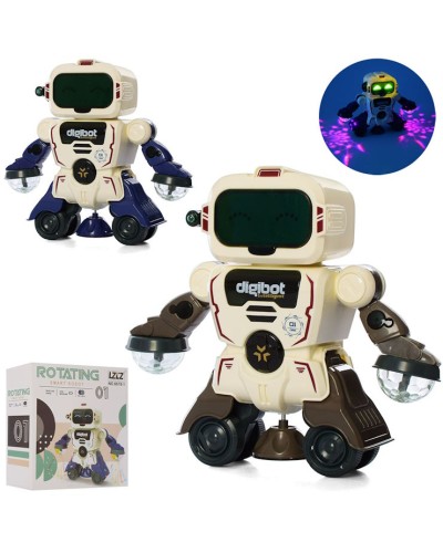 Робот 18 см, зі звуком та світлом, їздить/танцює, в асортименті на батарейці у коробці 17,5х18,5х7,5см