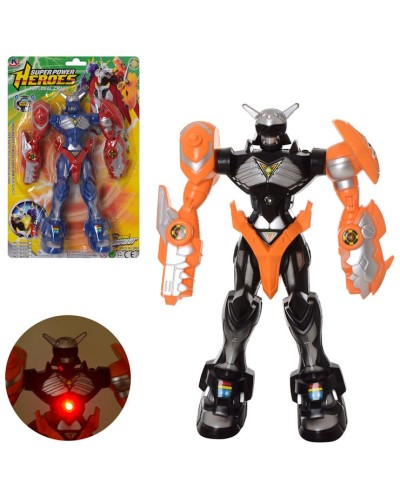 Робот 23 см, зі світлом, в асортимені на батарейці, на планшетці 31,5х21,5х6,5см