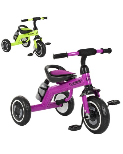 Велосипед дитячий 3-колісний зі світлом, колесами EVA, пляшечкою, накладкою на сидіння, на батарейці, в асортименті