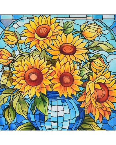 Набір з алмазною мозаїкою « Ваза сонячного настрою» 30х30 см, ТМ Strateg