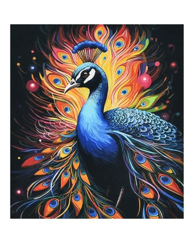 Набір з алмазною мозаїкою «Магія павича» 30х40 см, ТМ Strateg