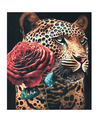 Набір з алмазною мозаїкою «Романтичний гепард» 40х50 см, ТМ Strateg