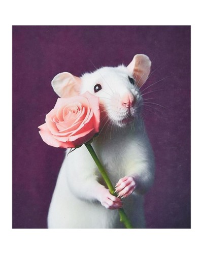 Набір з алмазною мозаїкою «Мишка з подарунком» 40х50 см, ТМ Strateg