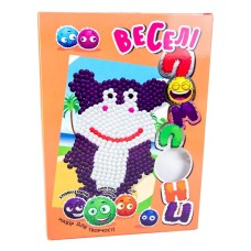 Набір для творчості «Веселі помпони. Бегемот», у коробці 30х22х1,5 см, ТМ Strateg