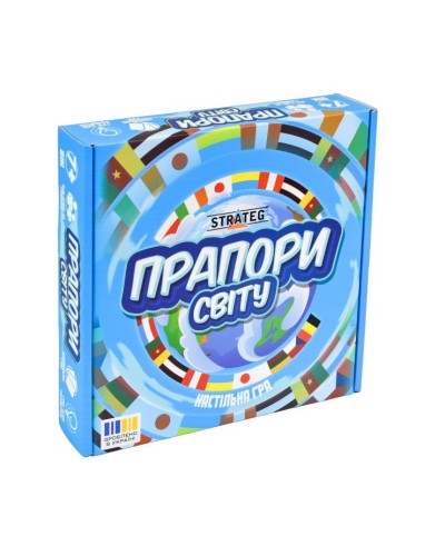 Гра настільна «Прапори світу» навчальна, у коробці 25х25х5 см, ТМ Strateg