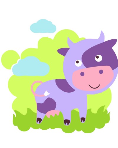 Картина за номерами «Дивовижна корівка» 20х20 см, ТМ Strateg