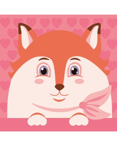 Картина за номерами «Лисеня» 20х20 см, ТМ Strateg