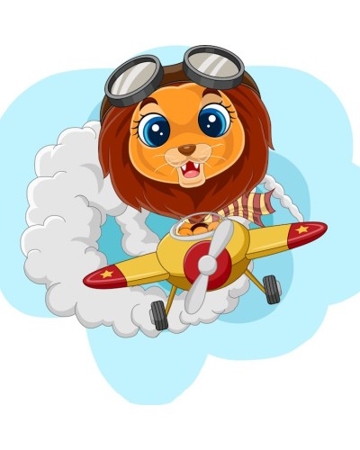 Картина за номерами «Лев на висоті» 20х20 см, ТМ Strateg