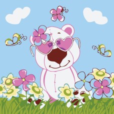 Картина за номерами «Рожеві окуляри» 20х20 см, ТМ Strateg